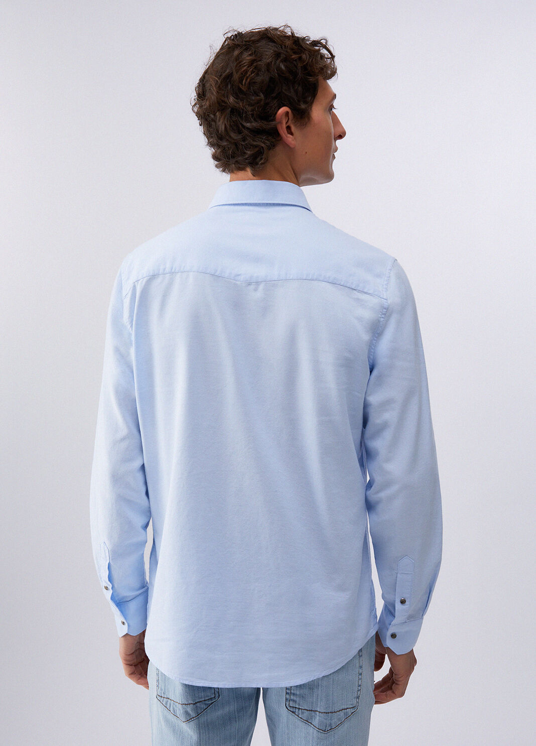 Chemise Oxford &agrave; poches bleu clair Liu Jo - large image number 1