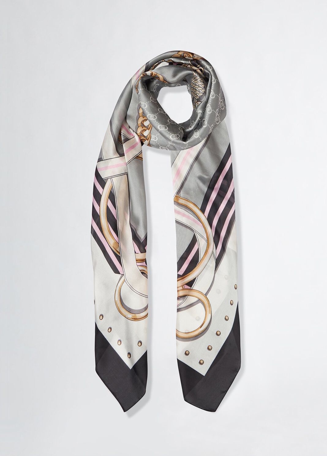 Foulard a righe nero Liu Jo - large image number 0
