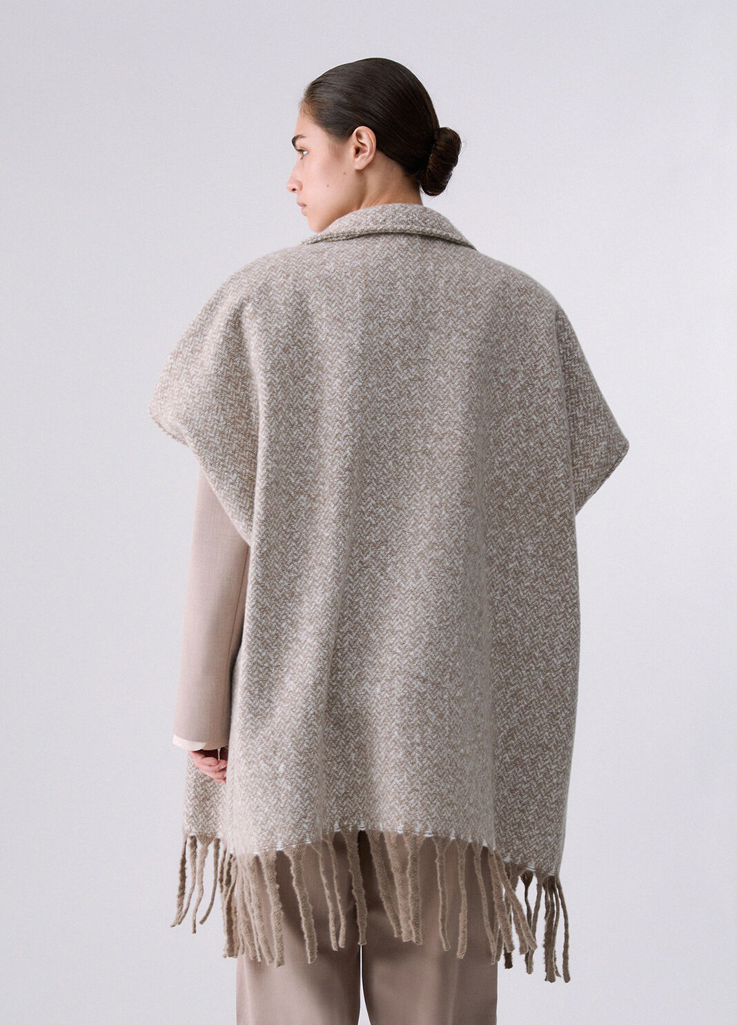 Long Jacquard Poncho grey Liu Jo - large image number 1