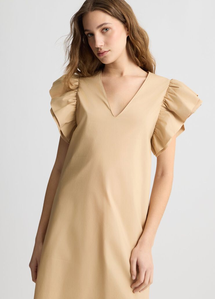 Short poplin dress beige Liu Jo - large image number 2 Short poplin dress beige Liu Jo - large image number 2