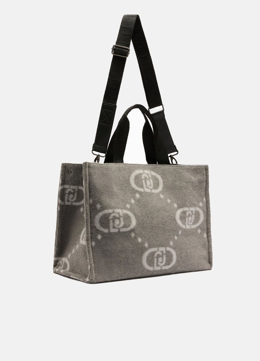 Fourre-tout grand format avec logo gris Liu Jo - large image number 1