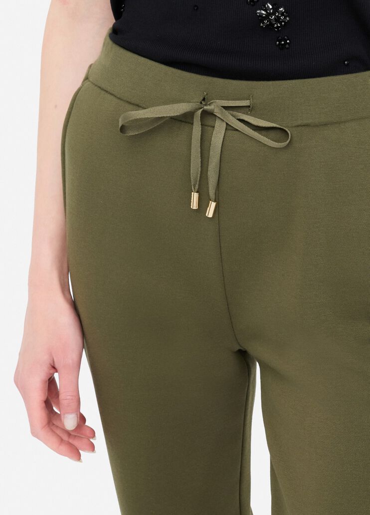 Fleece jogging pants  olive green Liu Jo - large image number 2 Fleece jogging pants  olive green Liu Jo - large image number 2
