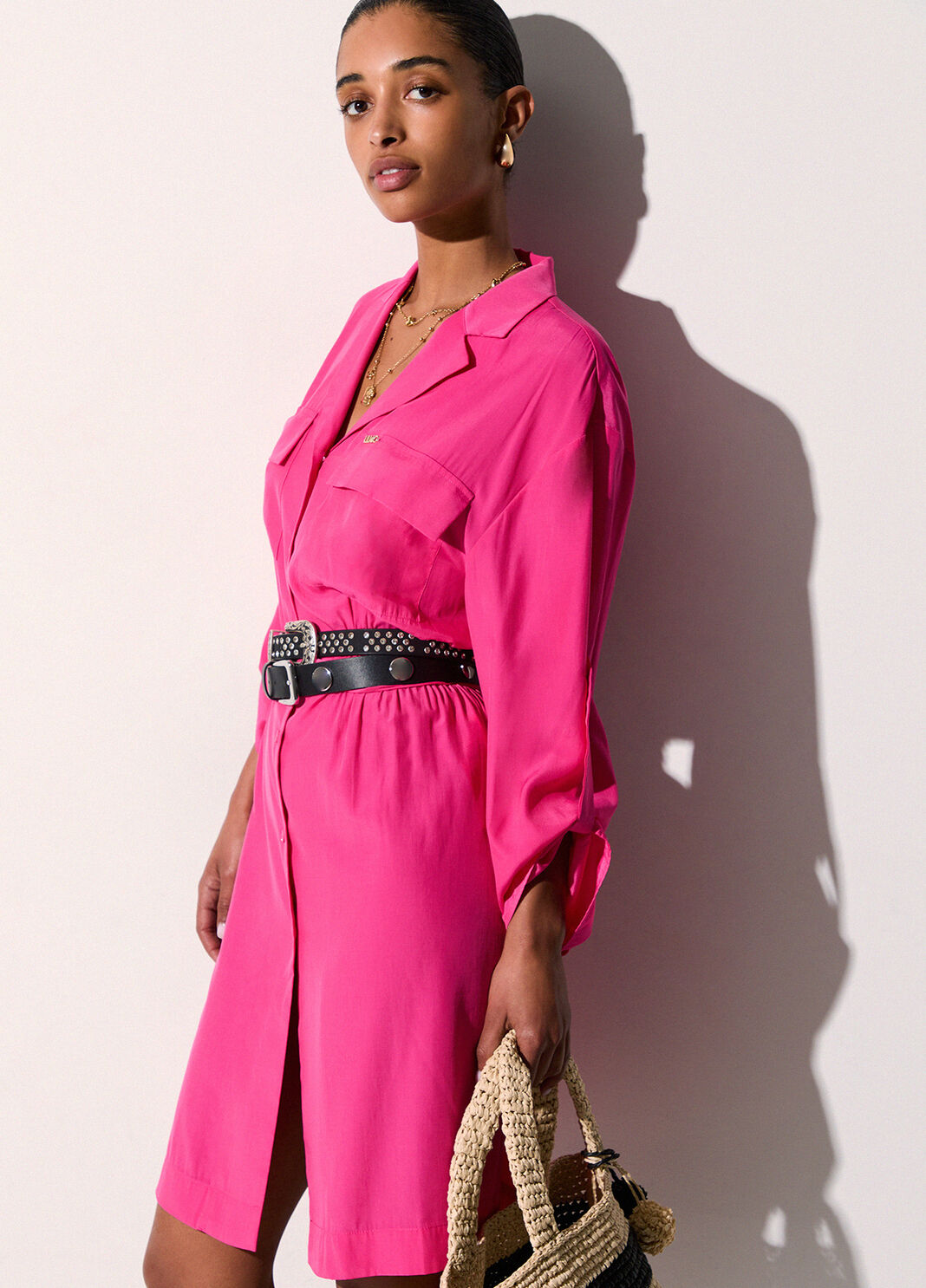 Kurzes Hemdblusenkleid Rosa Liu Jo - large image number 3