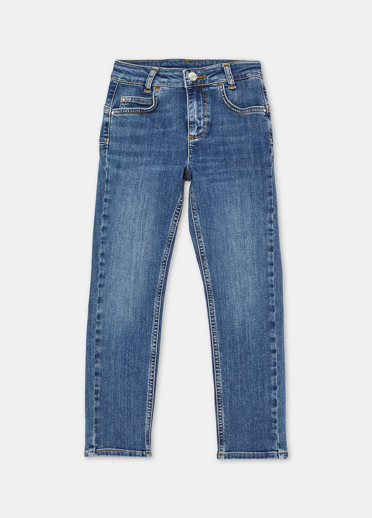 Jean taille haute en coton denim bleu foncé Liu Jo - large image number 3 Jean taille haute en coton denim bleu foncé Liu Jo - large image number 3