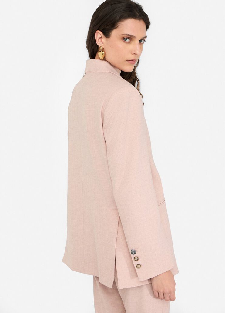 Melange fabric blazer pink Liu Jo - large image number 3 Melange fabric blazer pink Liu Jo - large image number 3