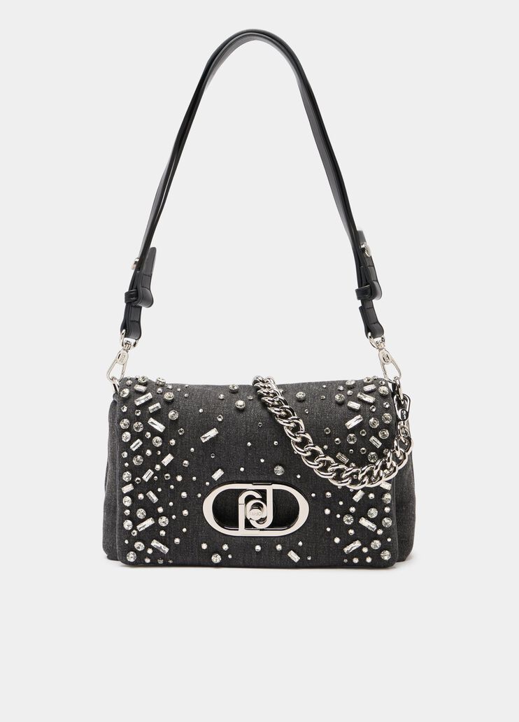 Medium quilted LaPuffy bag grey denim Liu Jo - medium