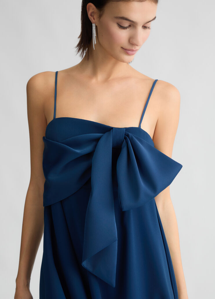 Blue dress with bow sapphire blue Liu Jo - medium Blue dress with bow sapphire blue Liu Jo - medium