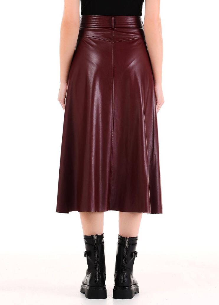 Jupe mi-longue avec ceinture rouge Liu Jo - large image number 1