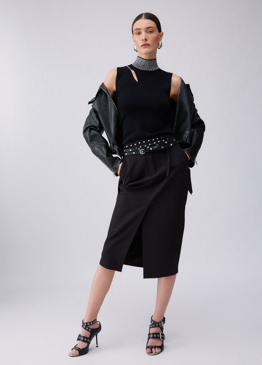 Knit top with rhinestones black Liu Jo - large image number 5