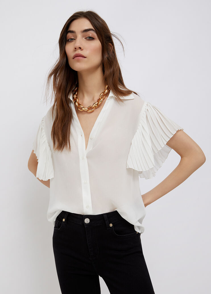 Nachhaltiges Hemd mit Volants Optisch Weiß Liu Jo - large image number 0