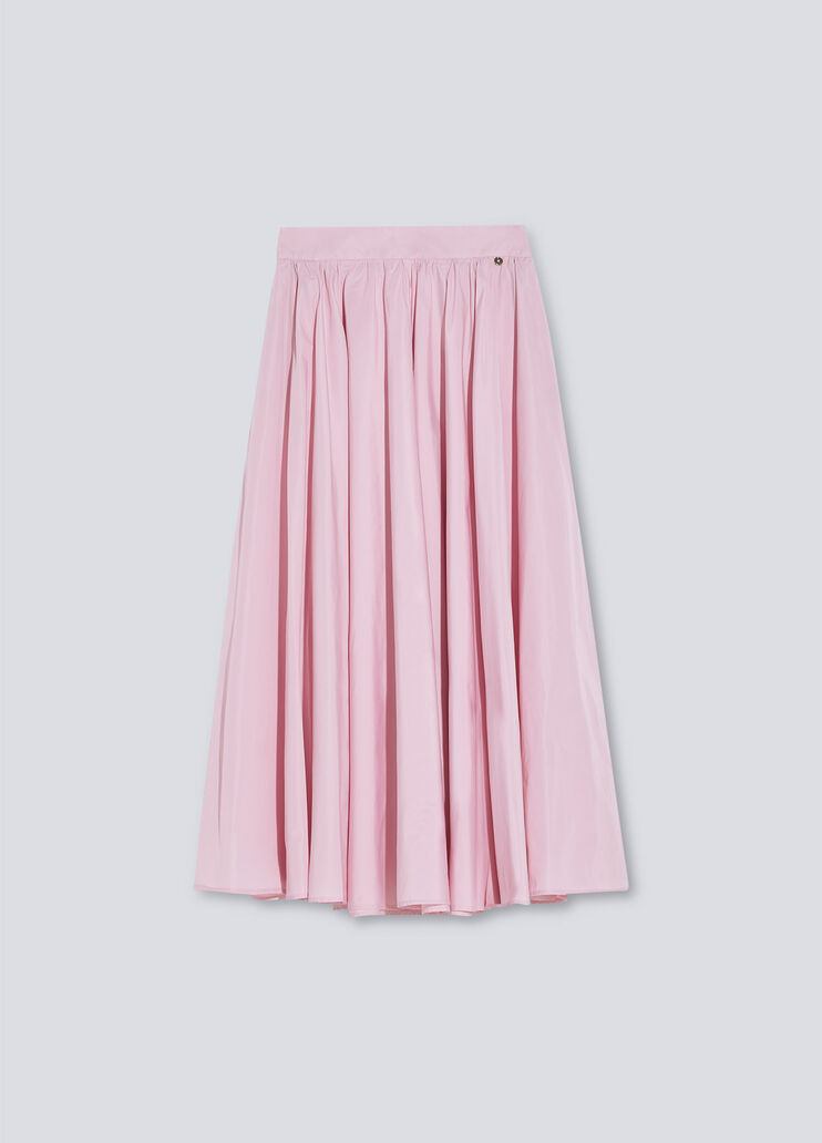 Gonna lunga in taffetà rosa Liu Jo - large image number 4