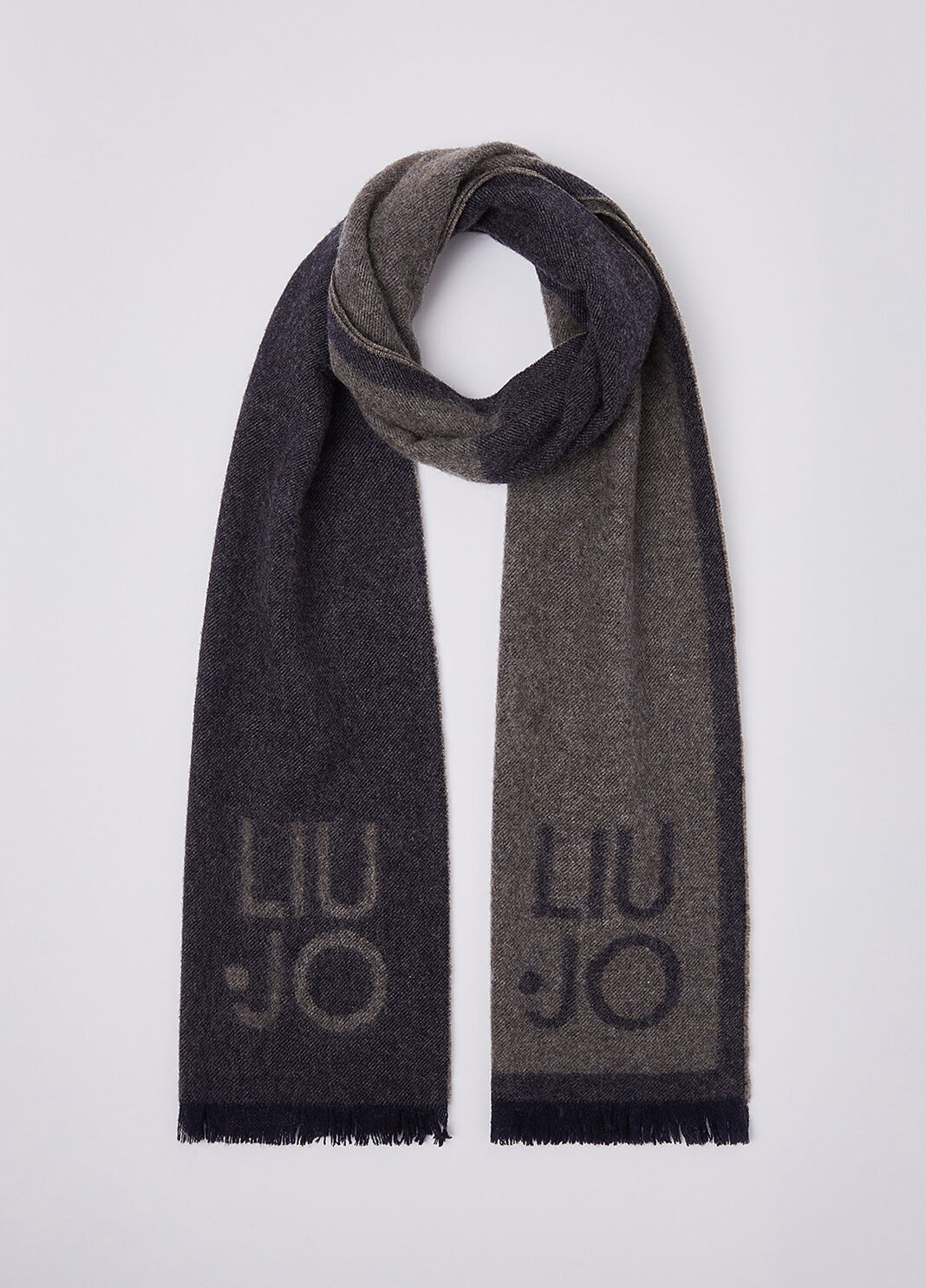 Scarf in wool and cashmere dark blue Liu Jo - large image number 1
