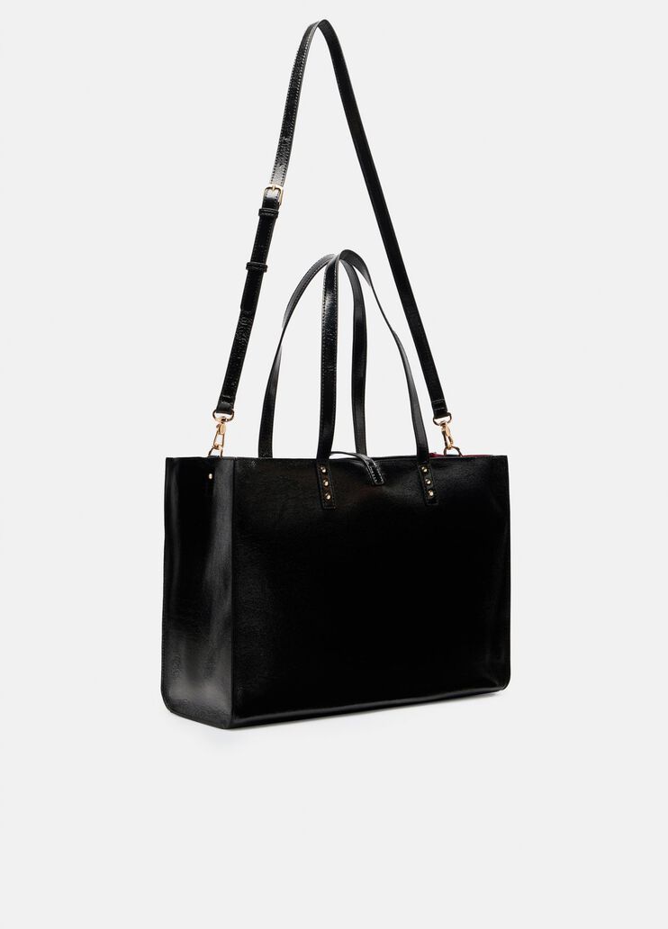 Große Tote Bag Glossy Schwarz Liu Jo - large image number 3 Große Tote Bag Glossy Schwarz Liu Jo - large image number 3