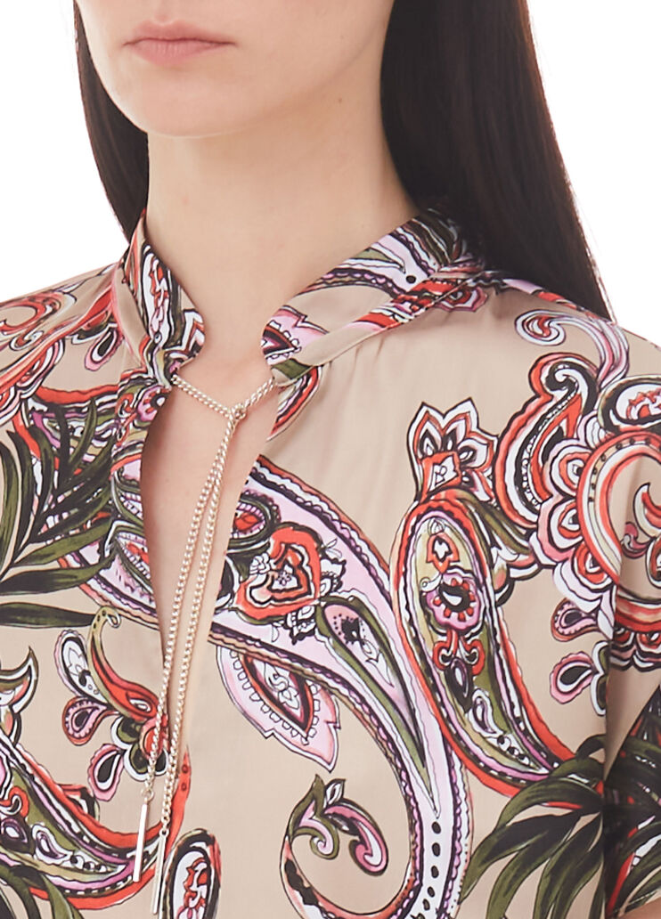 Bluse mit Schmuckkette Cashmere-Print Liu Jo - large image number 2 Bluse mit Schmuckkette Cashmere-Print Liu Jo - large image number 2