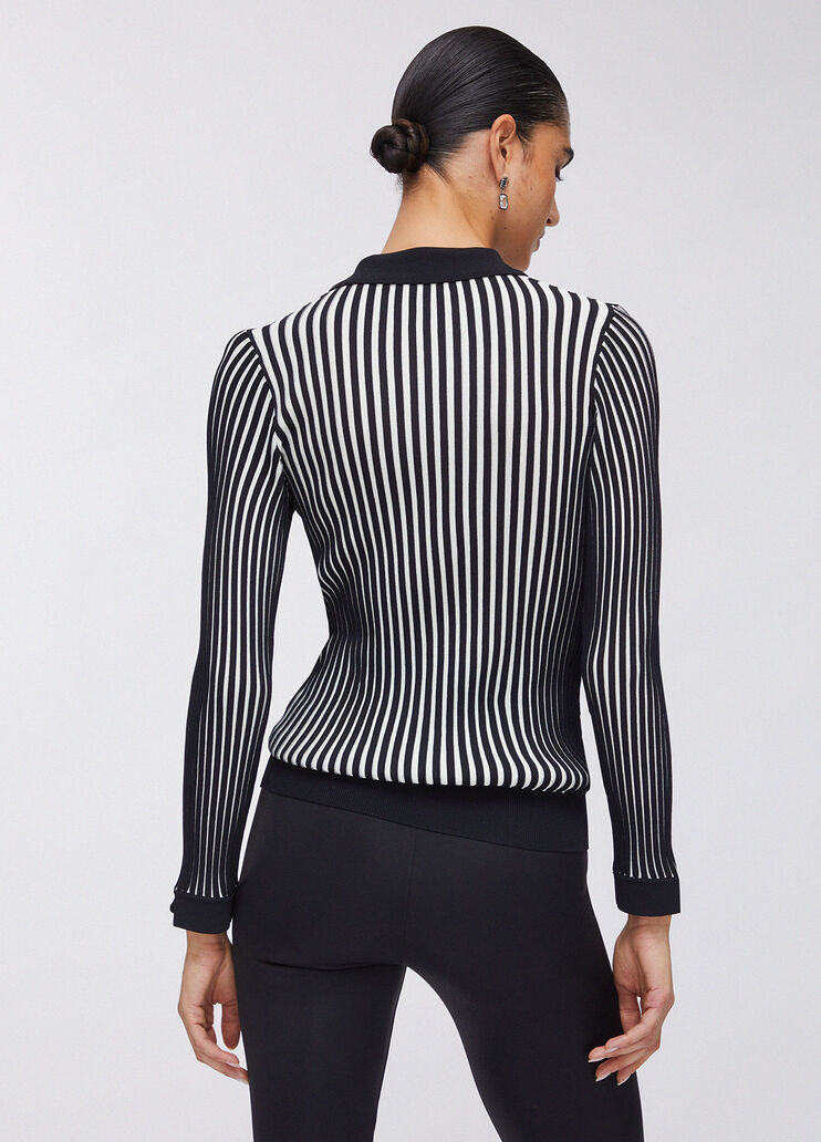 Pull c&ocirc;tel&eacute; &agrave; col tunisien noir Liu Jo - large image number 1