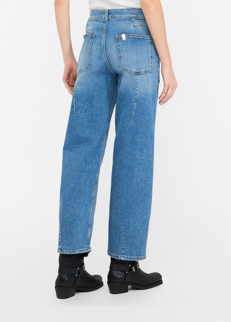 Karottenhose mit hohem Bund Denimblau Liu Jo - large image number 1 Karottenhose mit hohem Bund Denimblau Liu Jo - large image number 1