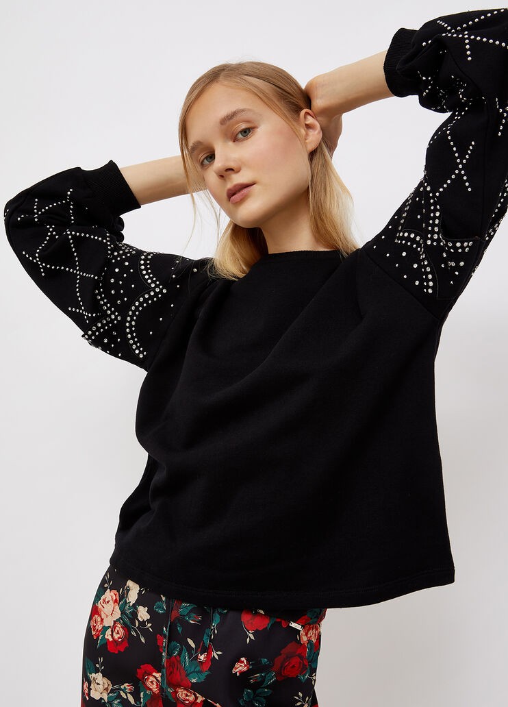 Толстовка с аппликациями чёрный Liu Jo - large image number 0