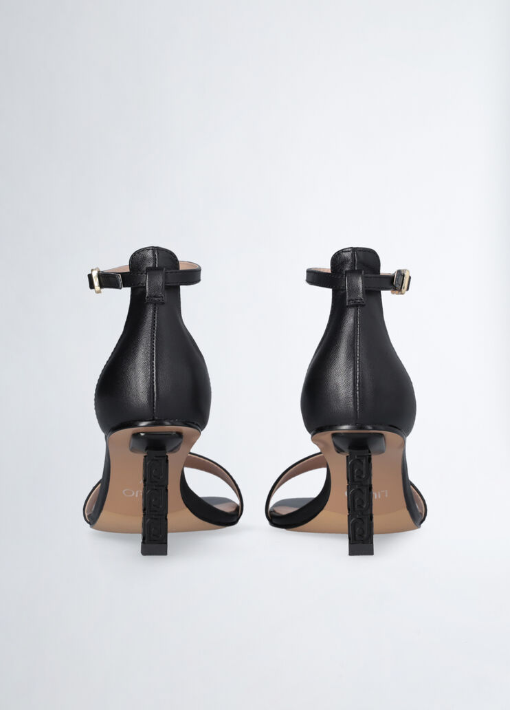 Sandals with branded heel black Liu Jo - large image number 6 Sandals with branded heel black Liu Jo - large image number 6