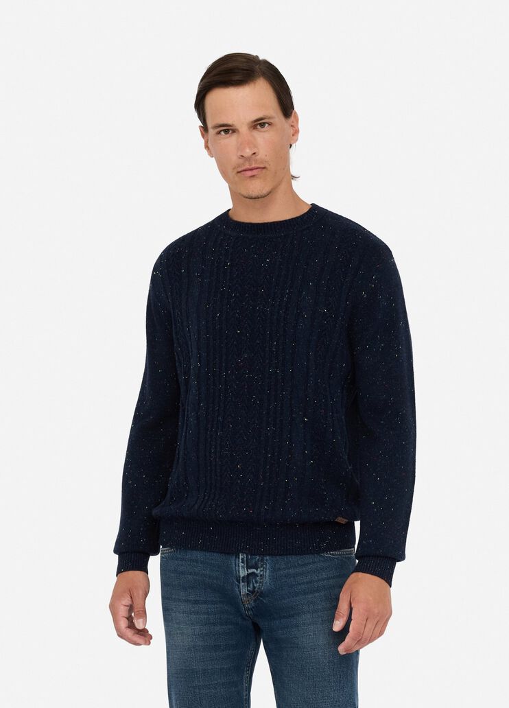 Zopfmusterpullover aus Wolle Dunkelblau Liu Jo - medium Zopfmusterpullover aus Wolle Dunkelblau Liu Jo - medium