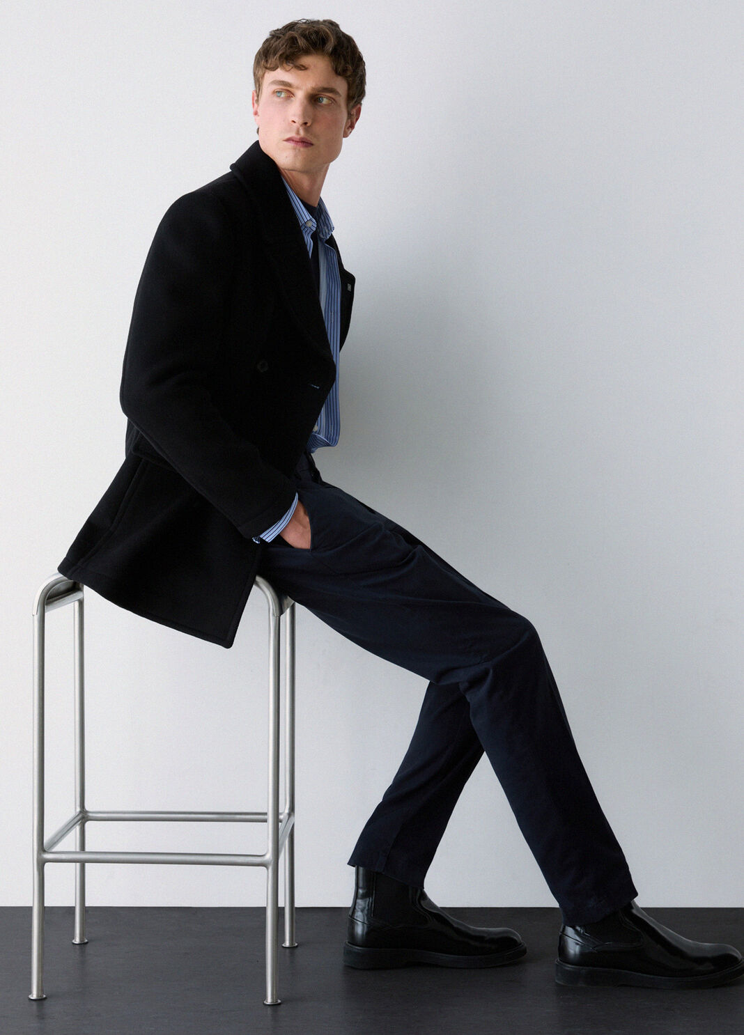 Chino trousers in gabardine dark blue Liu Jo - large image number 3
