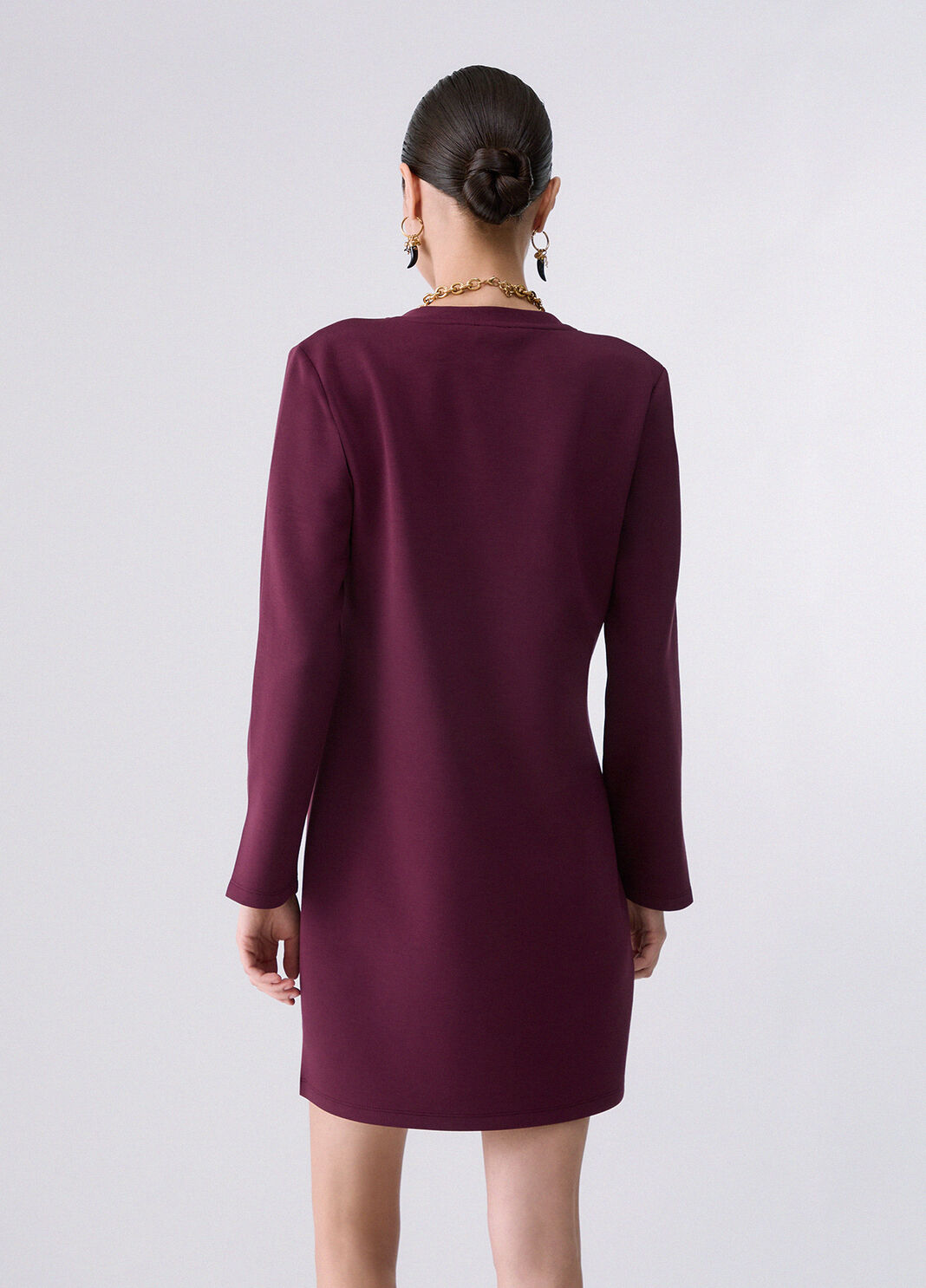 Short scuba dress aubergine Liu Jo - large image number 1