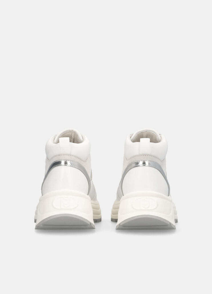 Glittery mesh mid-top sneakers white Liu Jo - large image number 7 Glittery mesh mid-top sneakers white Liu Jo - large image number 7