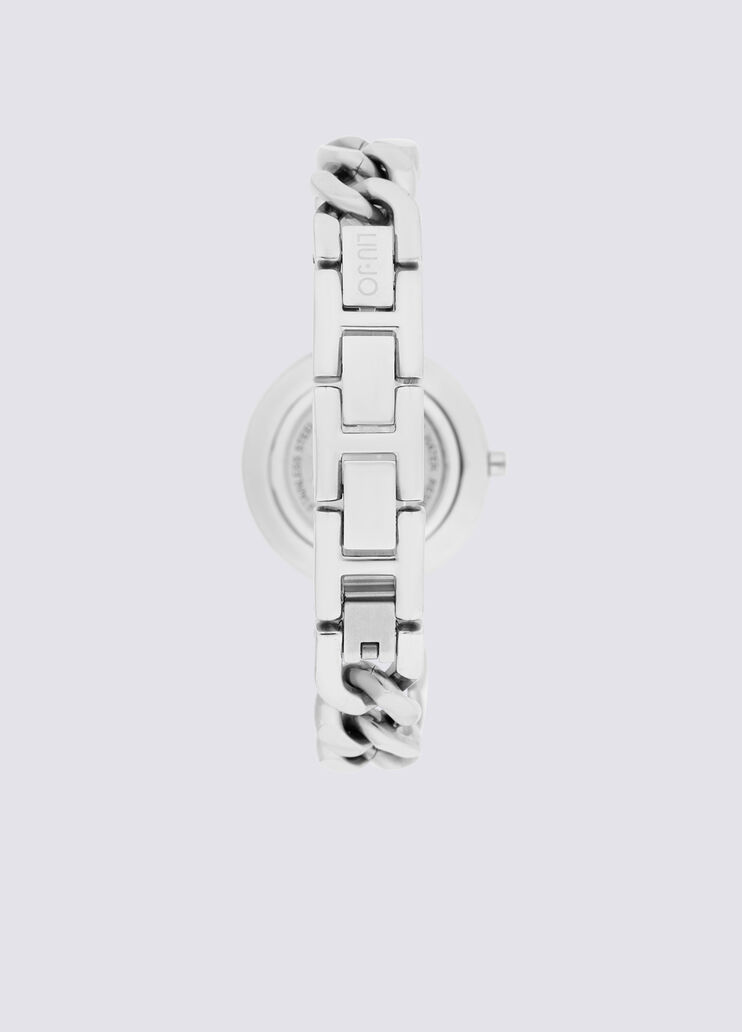 Steel watch with bejewelled chain silver Liu Jo - medium Steel watch with bejewelled chain silver Liu Jo - medium