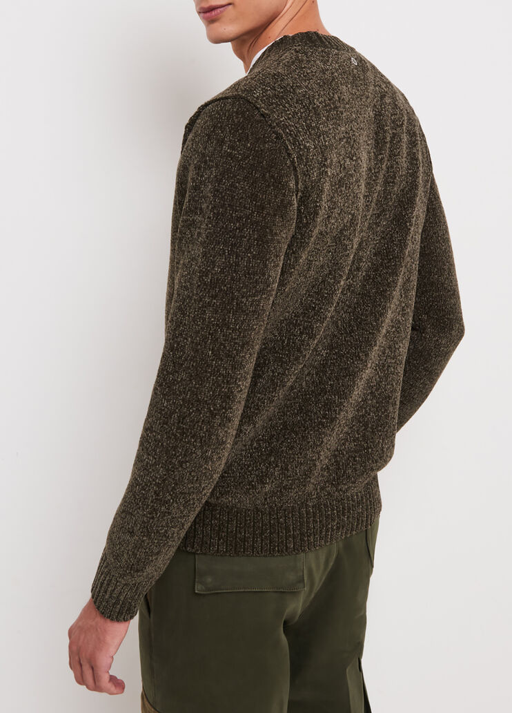 Regular fit chenille jumper military green Liu Jo - large image number 1 Regular fit chenille jumper military green Liu Jo - large image number 1