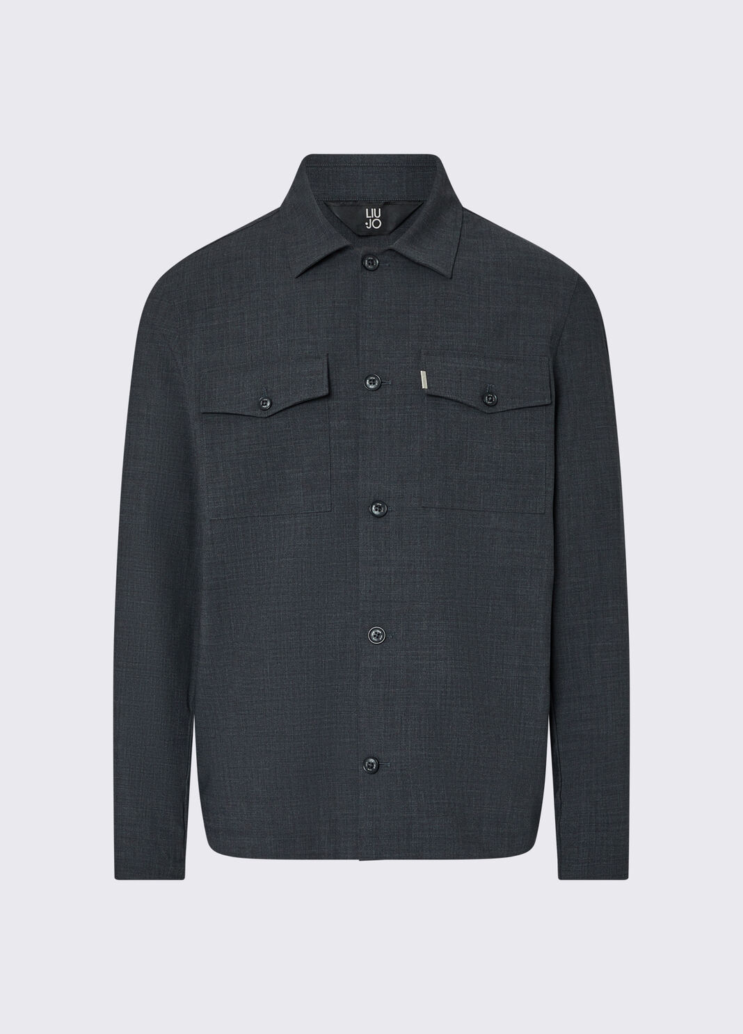 Overshirt-Jacke aus Wollmischung Dunkelgrau Liu Jo - large image number 6