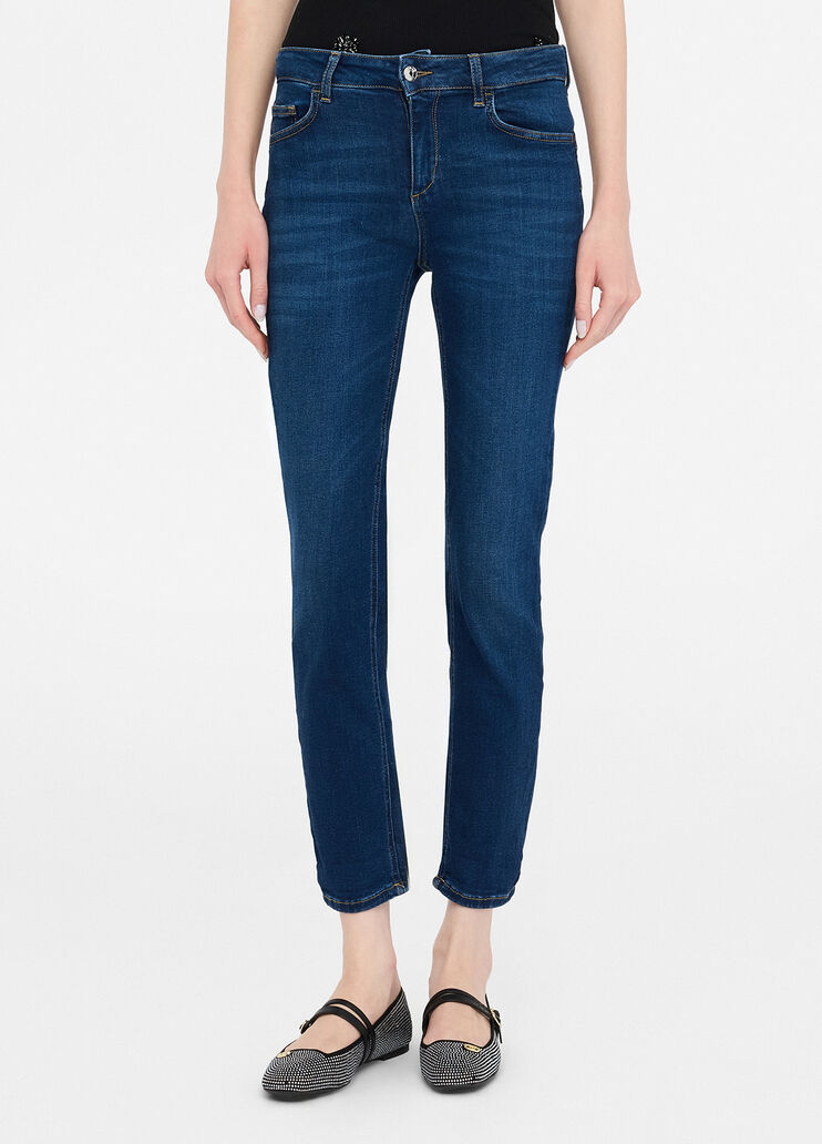 Skinny jeans with turn-ups blue denim Liu Jo - medium