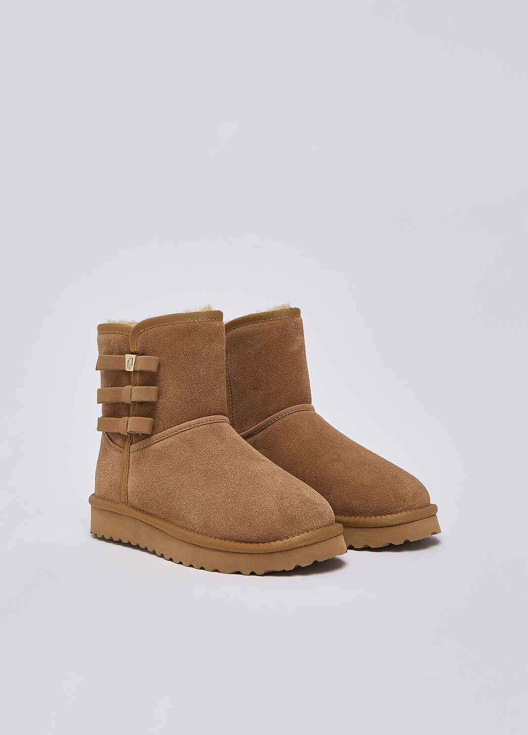 Stivaletti in suede con fiocchi cognac Liu Jo - large image number 1