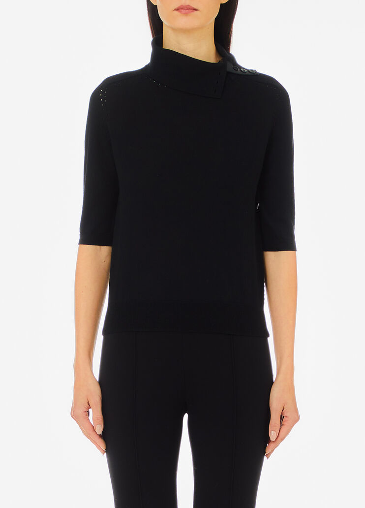 Rollkragenpullover aus Wolle  schwarz Liu Jo - medium Rollkragenpullover aus Wolle  schwarz Liu Jo - medium