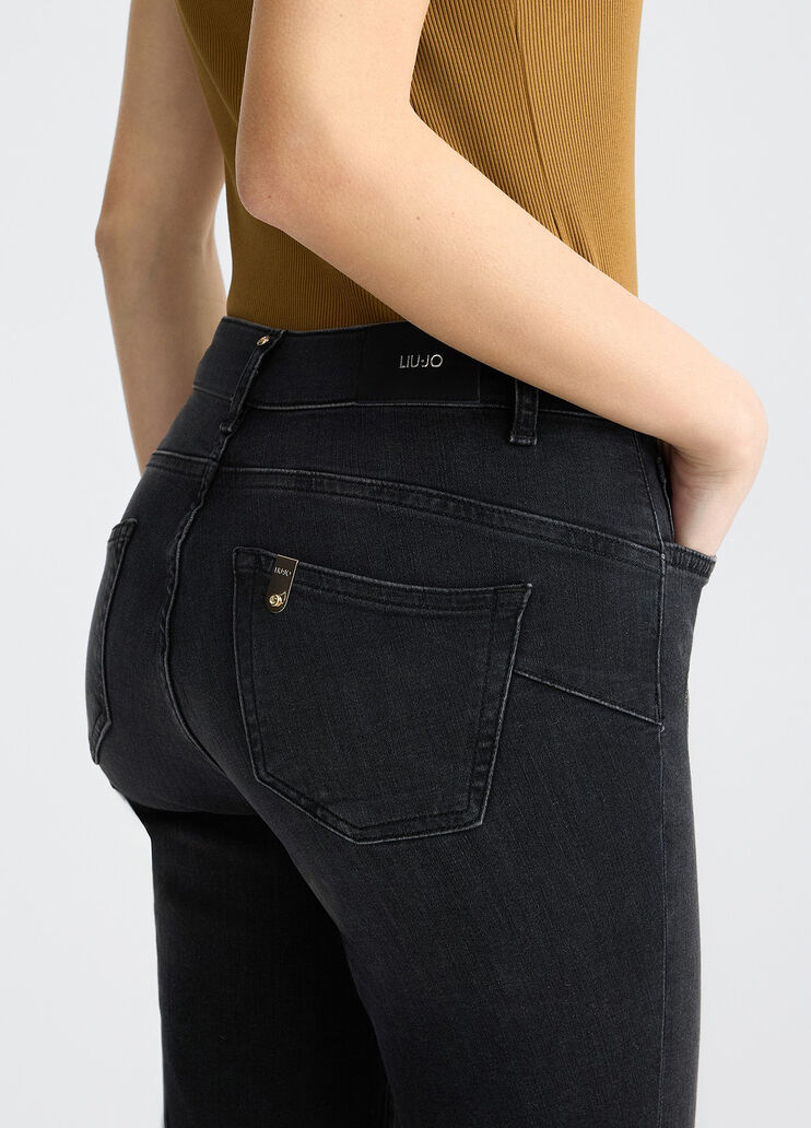 Black high-rise bootcut jeans black denim Liu Jo - large image number 4 Black high-rise bootcut jeans black denim Liu Jo - large image number 4