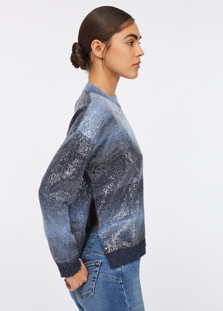 Jumper with sequins blue Liu Jo - large image number 2