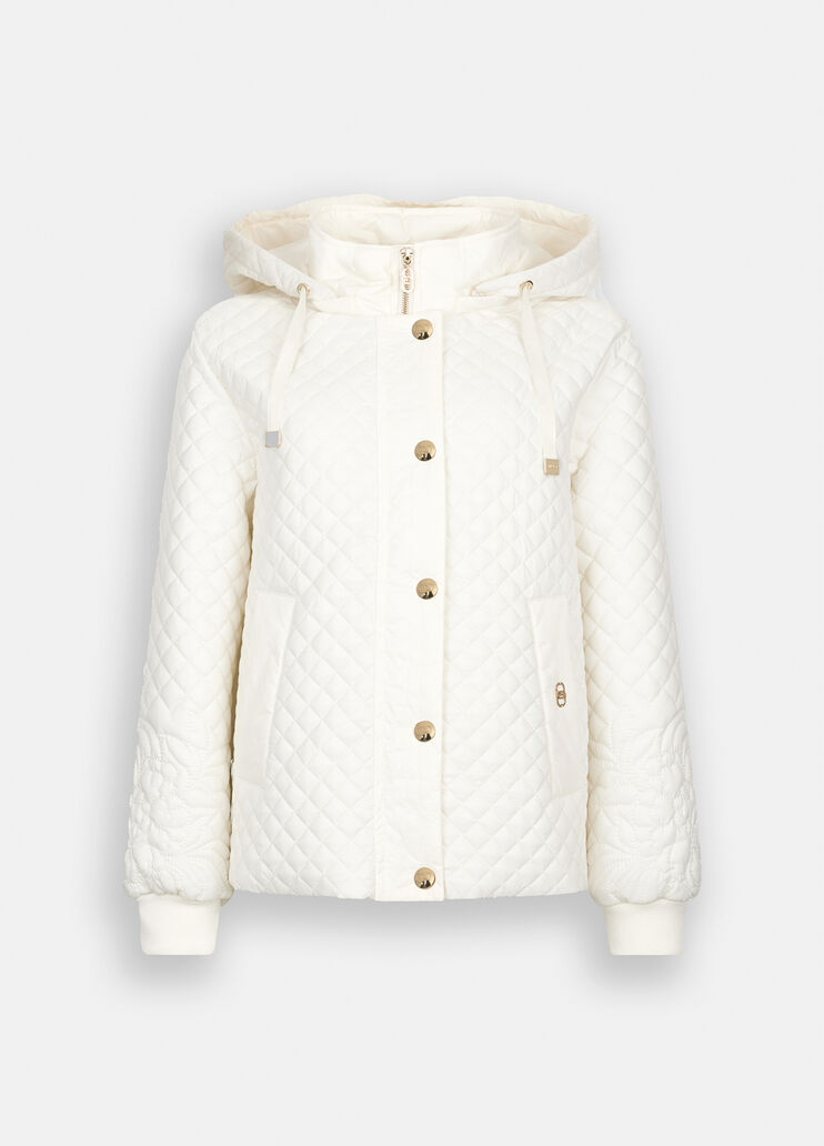 Quilted nylon coat milk white Liu Jo - large image number 6