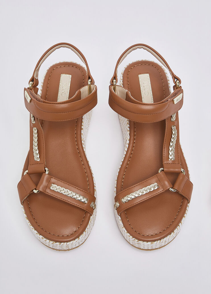 Leather platform sandals cognac Liu Jo - medium