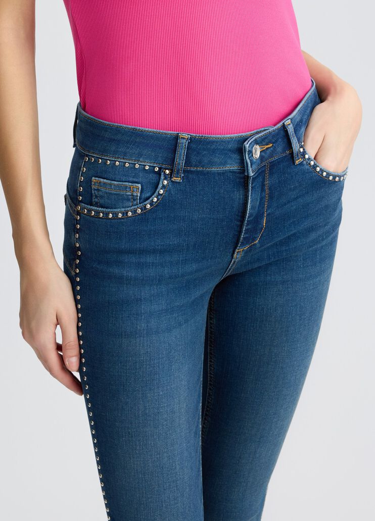 Skinny jeans with studs dark denim Liu Jo - large image number 2 Skinny jeans with studs dark denim Liu Jo - large image number 2