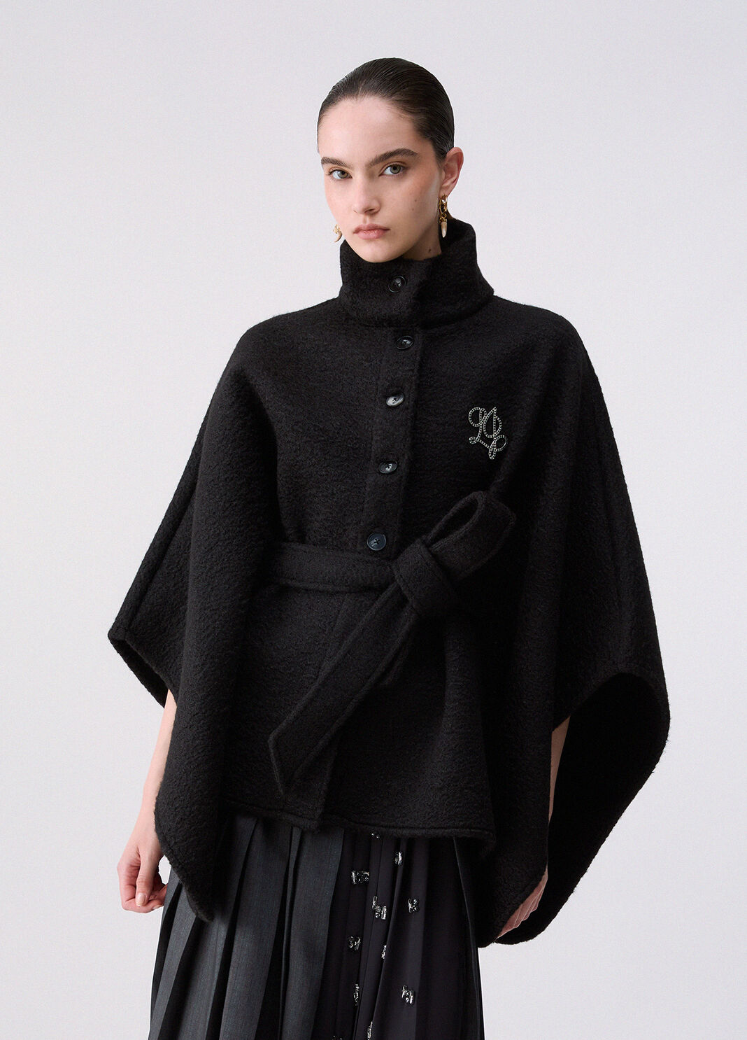 Poncho mit G&uuml;rtel schwarz Liu Jo - large image number 0