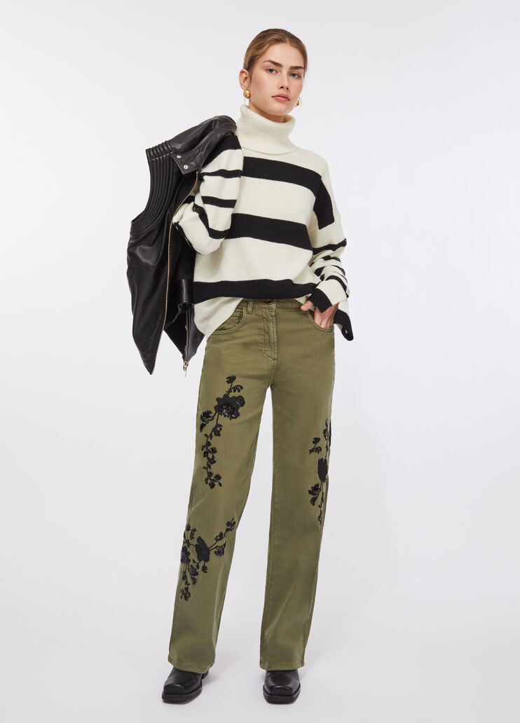 100% wool polo-neck with bejewelled buttons white Liu Jo - large image number 5