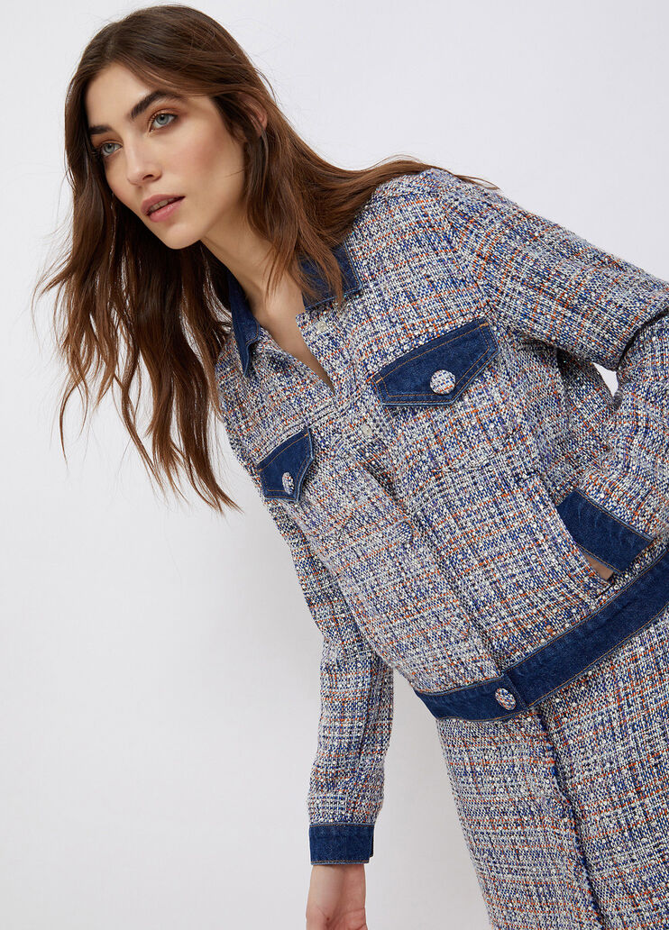 Bouclé jacket blue denim Liu Jo - large image number 2