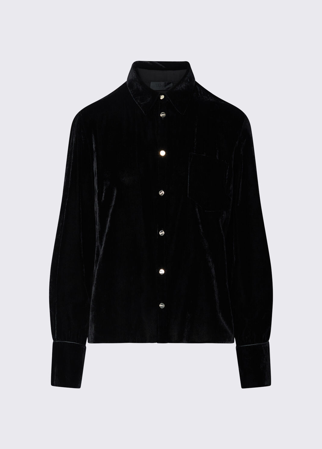 Chemise en velours noir Liu Jo - large image number 6