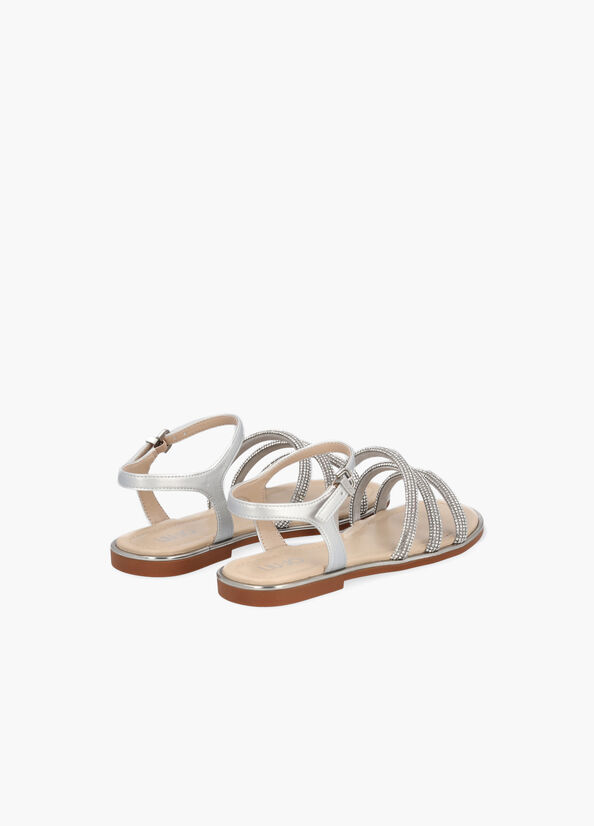 Sandalias planas con strass plateado Liu Jo - large image number 1