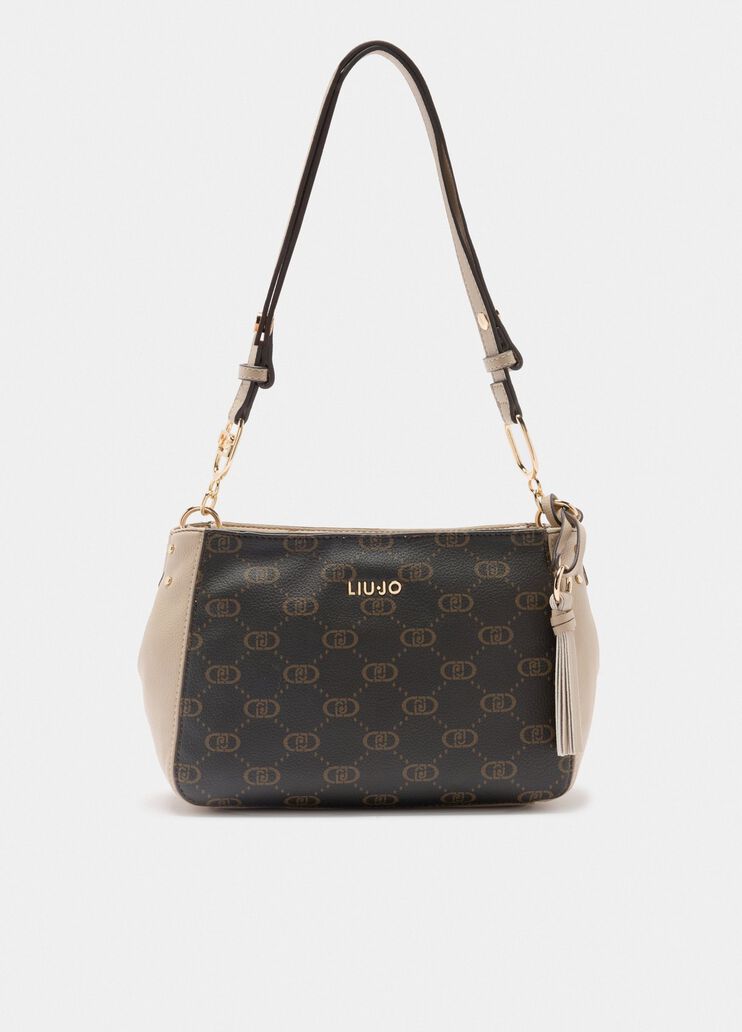 Borsa a spalla media monogram beige Liu Jo - medium