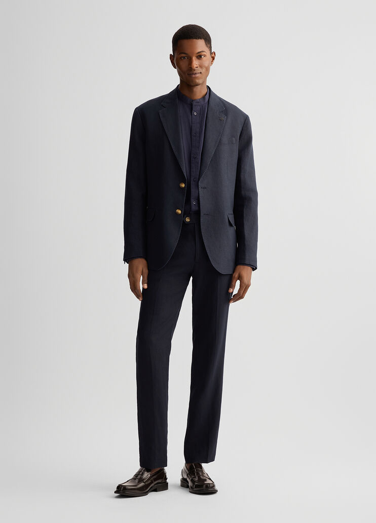 100% linen trousers dark blue Liu Jo - medium 100% linen trousers dark blue Liu Jo - medium