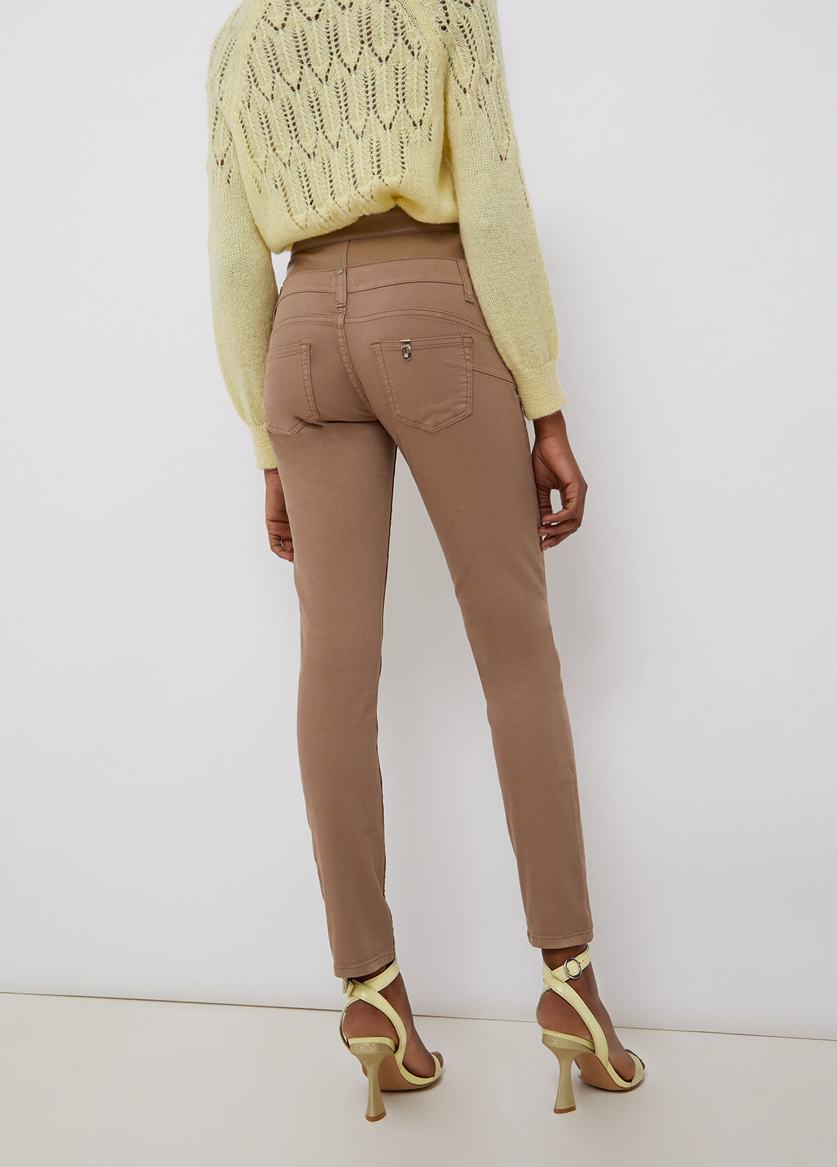 High-rise skinny trousers