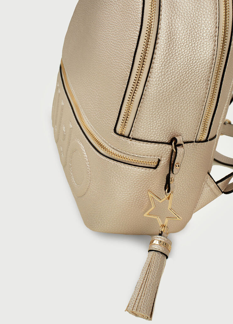 Mochila con logotipo Dorado claro Liu Jo - large image number 4