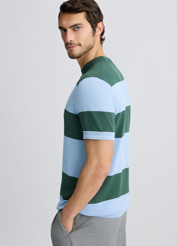 Striped knit T-shirt green and light blue Liu Jo - medium Striped knit T-shirt green and light blue Liu Jo - medium