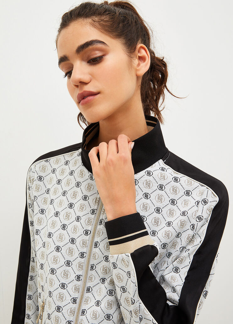 GUESS Printed Jacquard-Knit Sweatshirt at  Women's Clothing