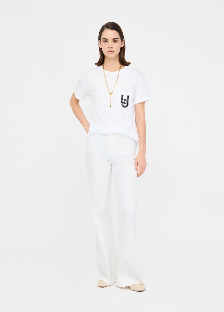 Liu Jo Better T-shirt white/sequins Liu Jo - medium Liu Jo Better T-shirt white/sequins Liu Jo - medium