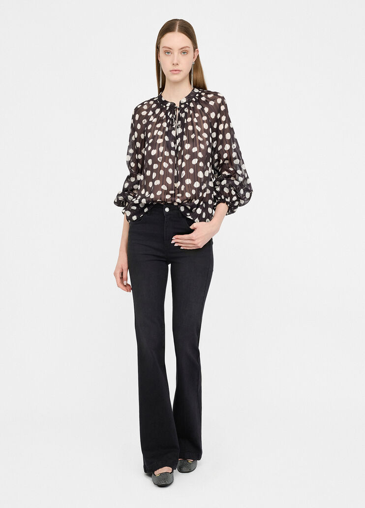 Bluse mit Tupfen Schwarz getupft Liu Jo - large image number 3 Bluse mit Tupfen Schwarz getupft Liu Jo - large image number 3